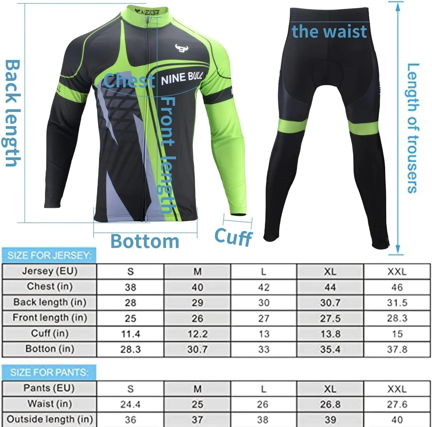 Men's Cycling Jersey Set - Reflective Quick-Dry Biking Shirt and 3D Padded Cycling Bike Shorts