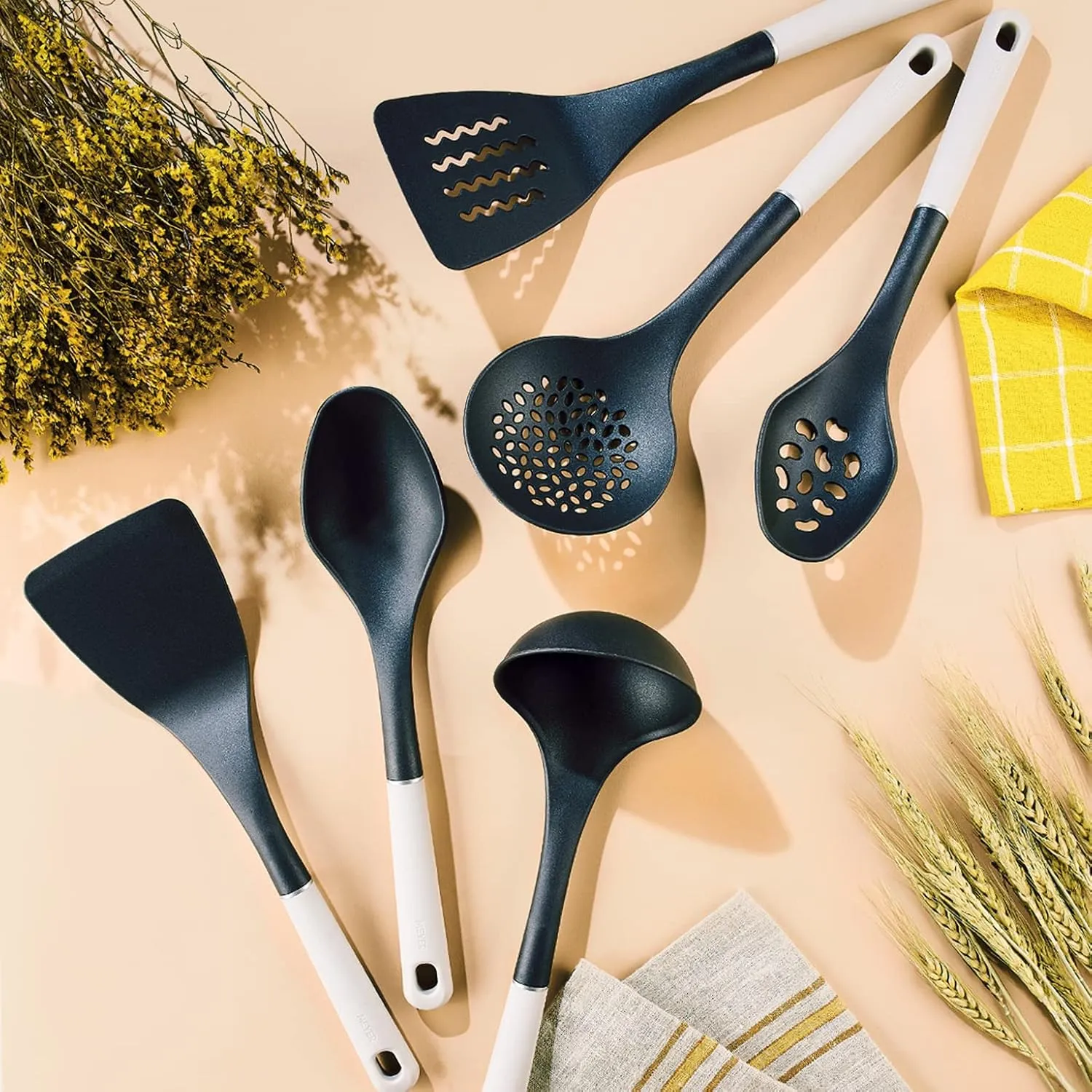 Meyer Tools and Gadgets Kitchen/Cooking Utensils Set, 6 Piece, Matte Black
