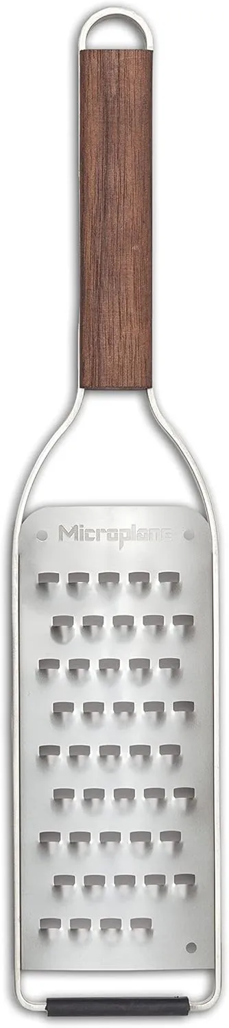 Microplane Master Series Wood Handle Stainless Steel Frame Extra Coarse Blade Cheese Grater