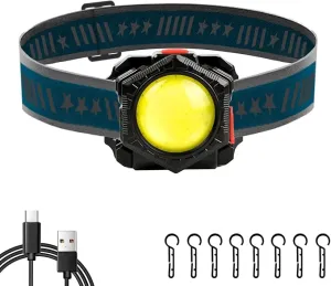 Minsk Headlamp Rechargeable, 1000 Lumen Super Bright Head Lamps Outdoor LED Rechargeable, IPX4 Waterproof Headlamp for Night Walking, Running, Hiking & Outdoor Camping(Headlamp)