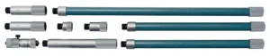 Mitutoyo 137-204 Tubular Vernier Inside Micrometer, Extension Rod Type, 50-1000mm Range, 0.01mm Graduation,  /-0.031mm Accuracy, 8 pcs Extension Rods