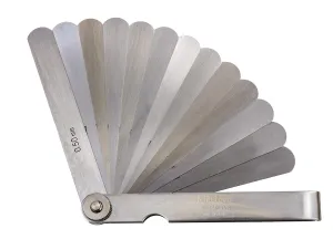 Mitutoyo 184-307S Thickness Feeler Gage Set, Straight Leaves, 0.03-0.5mm Thickness, 100mm Length, 13 Leaves