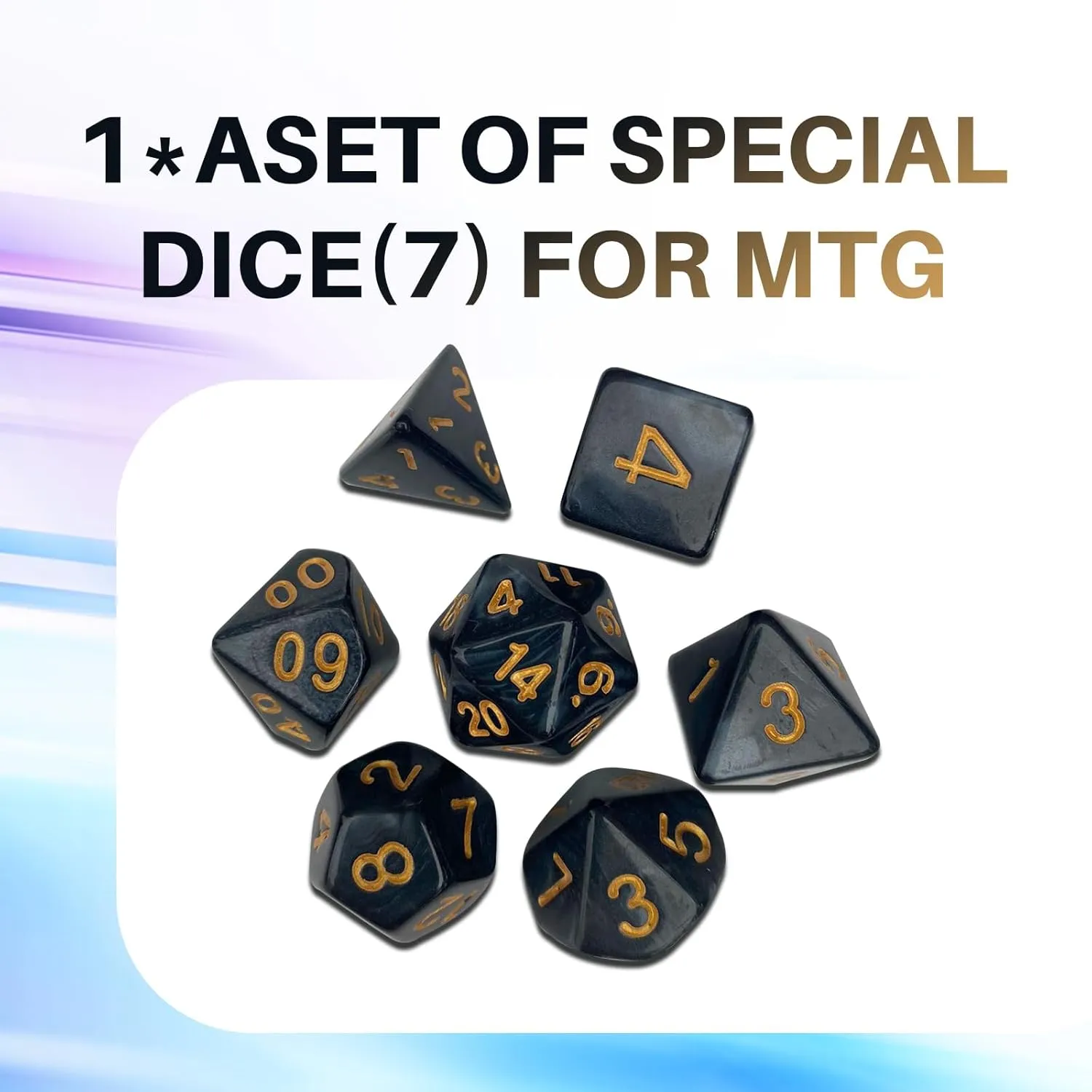 MTG Mat TCG DND Playmat with Storage Bag & 7 Dice | Waterproof Non-Slip Surface | Premium Edge-Locking Design | Play Mat with Zones for Magic Playmat Gaming Mat (Black Lotus 2)