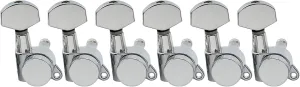 Musiclily Pro 6 inline Locking String Tuning Pegs Machines Heads Set for Fender Stratocaster Telecaster Electric Guitar, Chrome