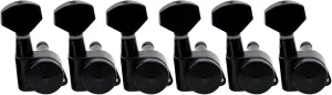 Musiclily Ultra 6-in-line 19:1 Ratio Guitar Locking Tuners Tuning Pegs Keys Machines Heads Set for Fender Stratocaster Strat/Telecaster Tele Electric Guitar, Black