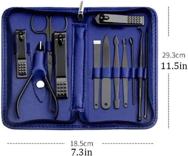 Nail Scissors 8-Piece Set Nail Clippers Manicure Tool Manicure Set(Pink)