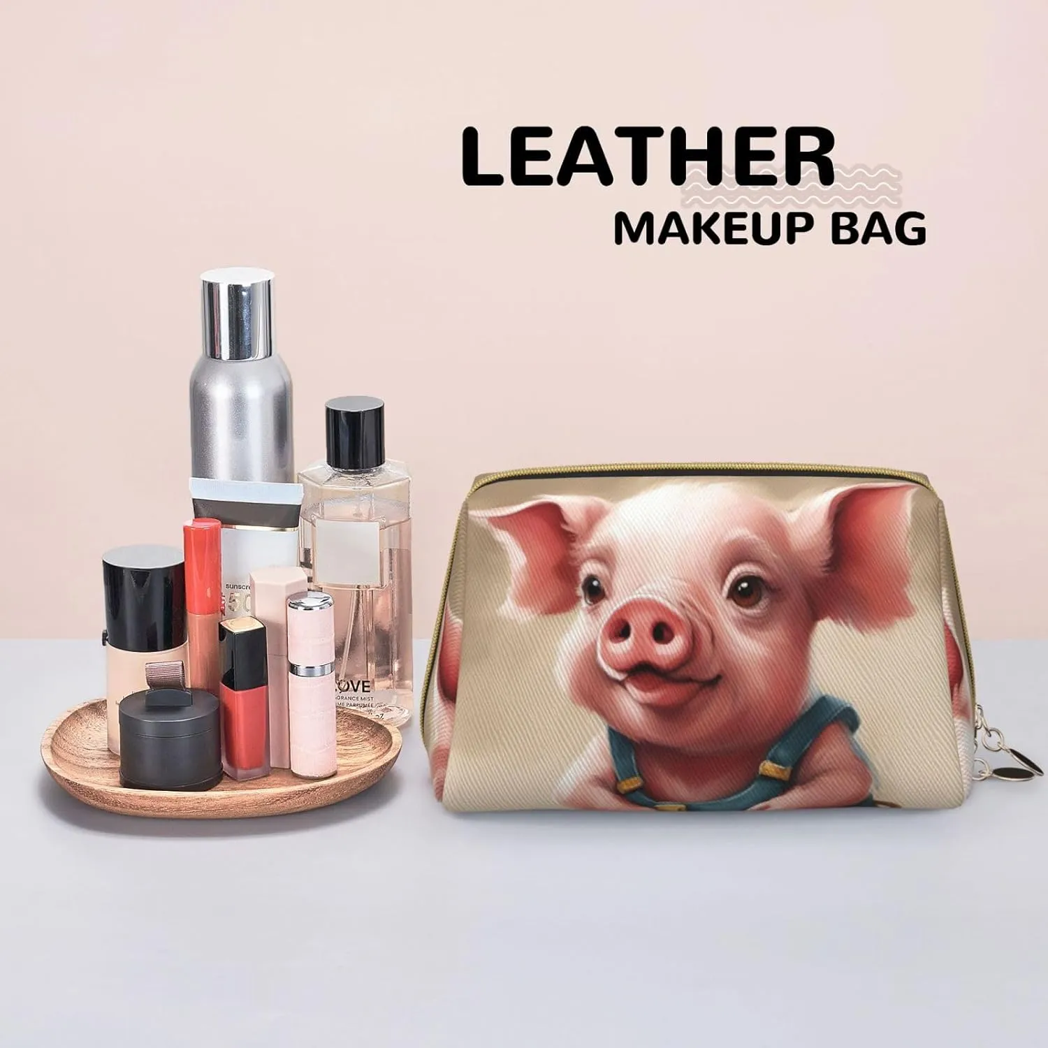 Naughty Pig Baby Toiletry Pouch, Travel-Friendly Makeup Organizer For Makeup Brushes, Lipsticks