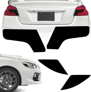 NDRUSH Blackout Headlight & Taillight Vinyl Tint Film, Precut Overlay, Tail Light Wrap Cover Compatible with Subaru WRX/WRX STI 2015-2020