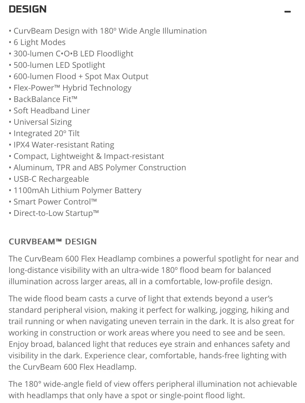 Nebo CurvBeam 600 Flex Headlamp Made, For Those on the Move