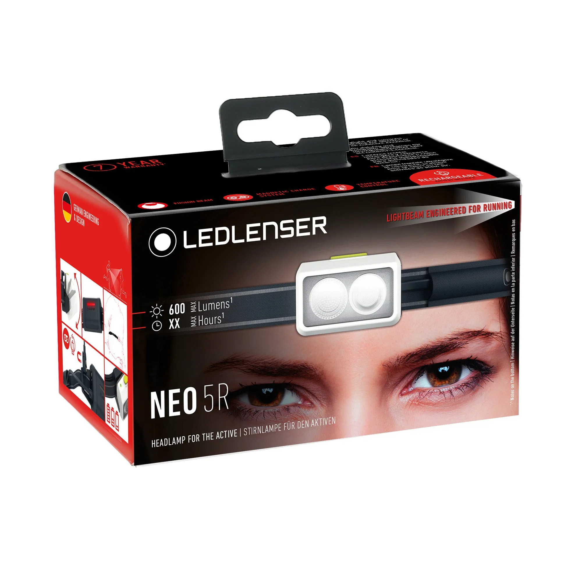 NEO5R Running Head Torch with Chest Strap