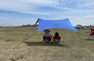 Neso Sidelines 1 Versatile Sports Sun Shelter, Patented Corners & Poles, 100% Recycled Stakes, 4.5lb