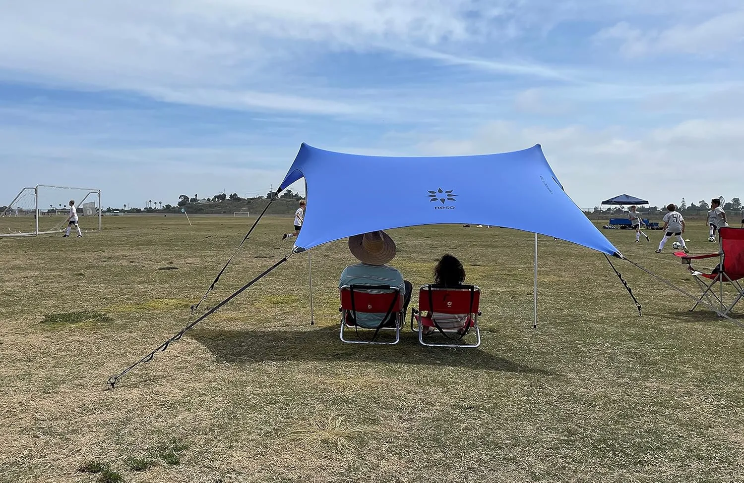 Neso Sidelines 1 Versatile Sports Sun Shelter, Patented Corners & Poles, 100% Recycled Stakes, 4.5lb