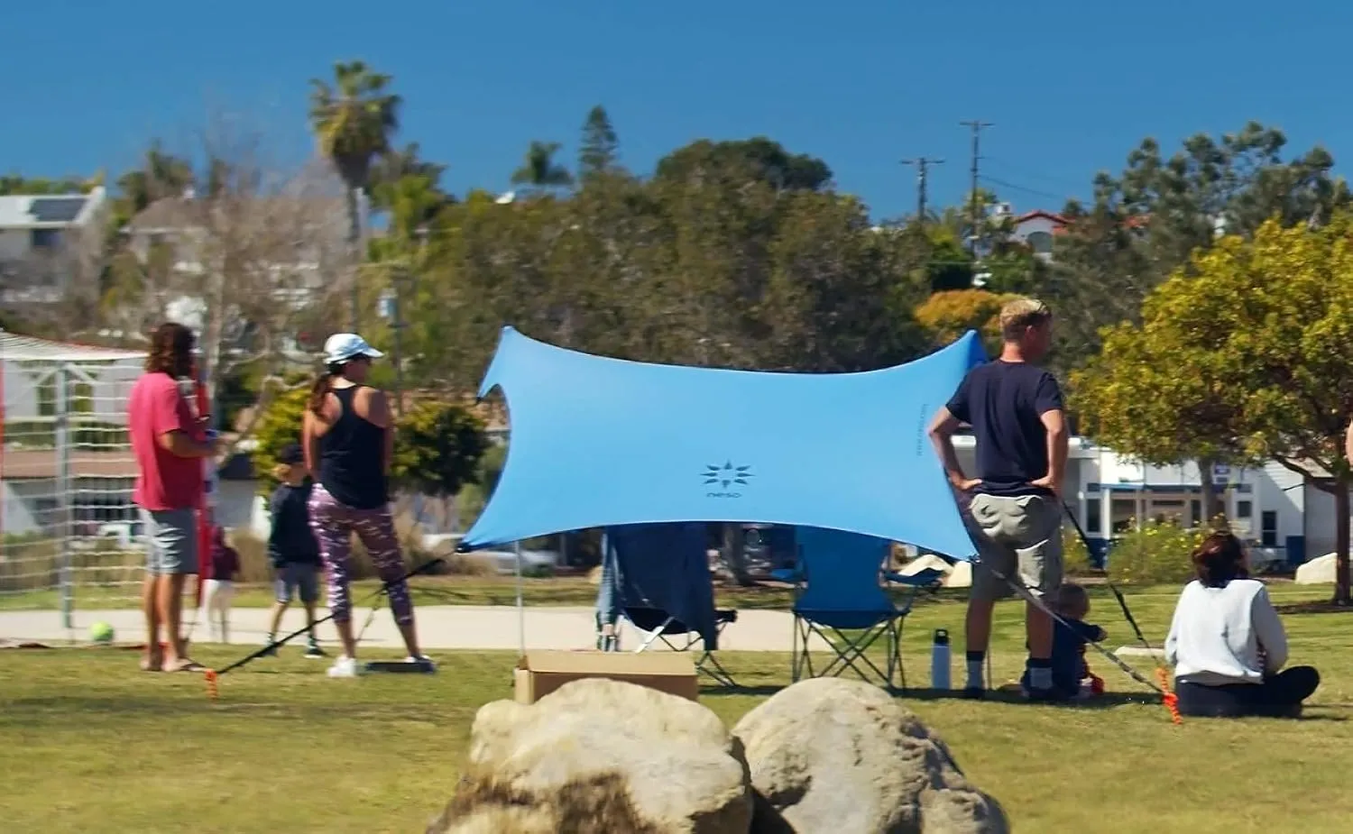 Neso Sidelines 1 Versatile Sports Sun Shelter, Patented Corners & Poles, 100% Recycled Stakes, 4.5lb
