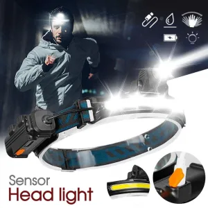 New Headlamp sensor head light Led XPG COB USB Headlight Waterproof Camping