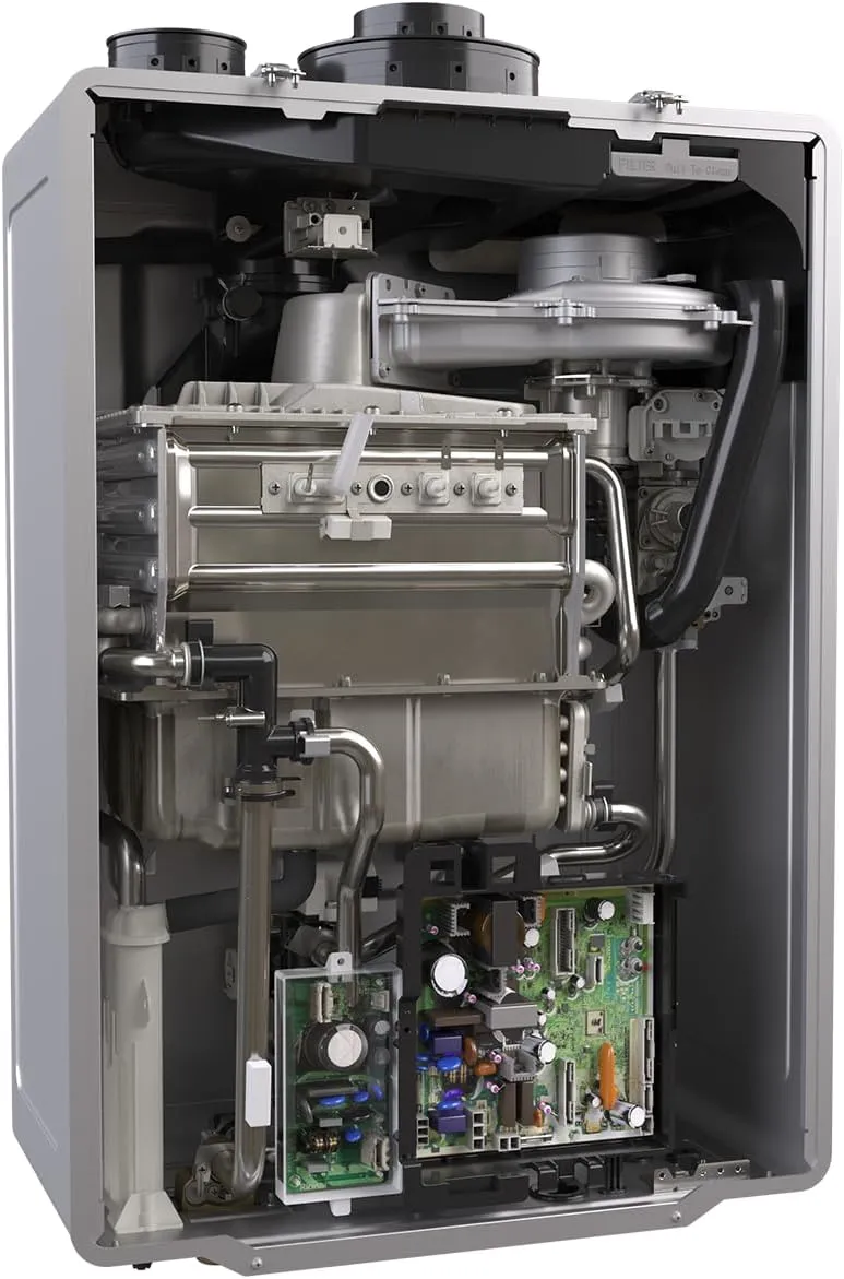 NEW Rinnai RX130iN Condensing Smart Sense Natural Gas or Propane Tankless Water Heater, Indoor or Outdoor Water Heater, Up to 7.1 GPM, 130,000 BTU