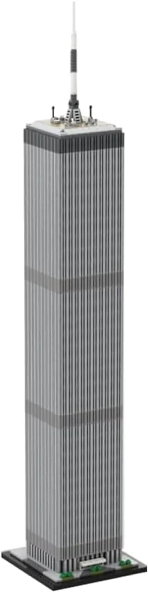 New York 1:800 World Trade Center Architecture Modular Building Bricks Set,MOC 1:800 Scale Architecture Construction Sets Ideas Gifts for Adults,(2126Pcs)
