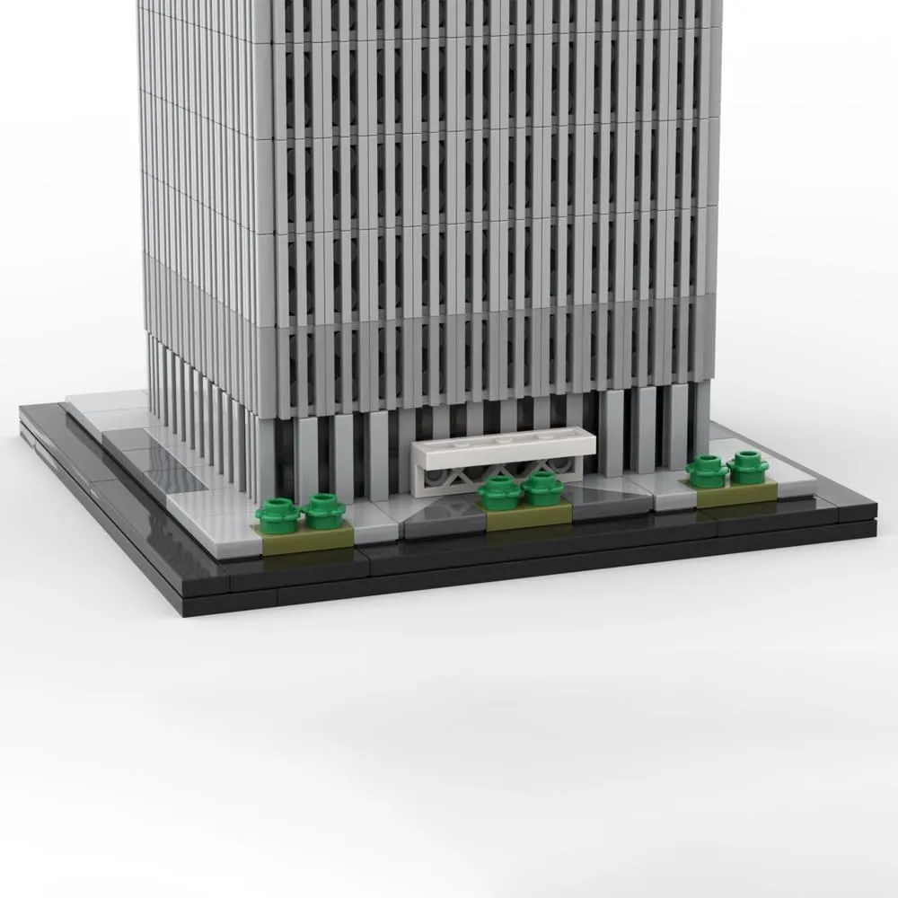 New York 1:800 World Trade Center Architecture Modular Building Bricks Set,MOC 1:800 Scale Architecture Construction Sets Ideas Gifts for Adults,(2126Pcs)