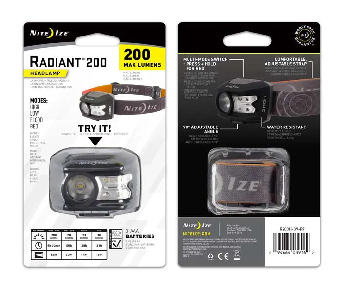 Nite Ize Radiant® 200 Lumen Headlamp