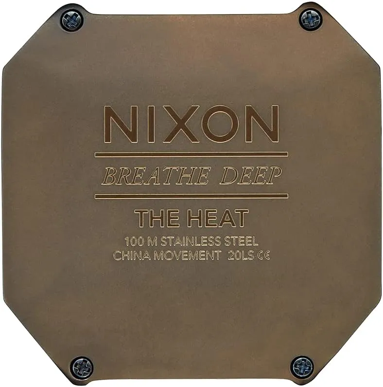 NIXON Heat A1320 - Digital Watch for Men and Women - 100M Water Resistant Exercise Workout and Running Watch - Mens Ultra Thin Lightweight Sport Watches - Custom 38 mm LCD Display, 20mm PU Band
