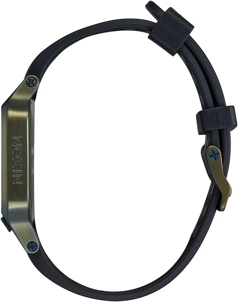 NIXON Heat A1320 - Digital Watch for Men and Women - 100M Water Resistant Exercise Workout and Running Watch - Mens Ultra Thin Lightweight Sport Watches - Custom 38 mm LCD Display, 20mm PU Band