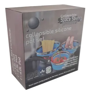 Non Stick Collapsible Silicone Pots - Set of 3