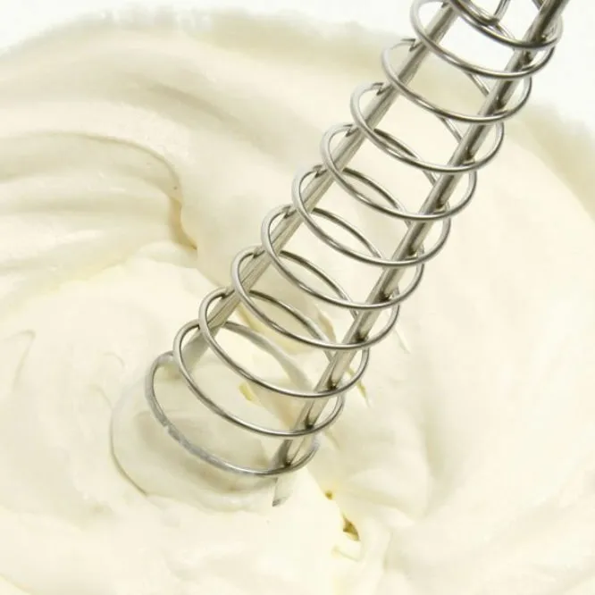 Norpro 8.5" Stainless Steel Silicone Coil Mini Saucinator Whisk - Mix Beat Blend
