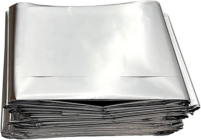 NOVAMEDIC Emergency Foil Mylar Thermal Blankets - Pack of 200, 84"x52", Individually Wrapped, Waterproof Survival Blanket for Camping, Outdoors, First Aid Kit & Travel, Lightweight & Compact, Silver