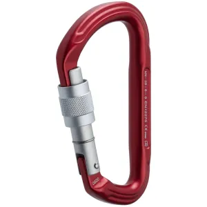 NRS Nuq Screw Lock Carabiner - Red/Silver