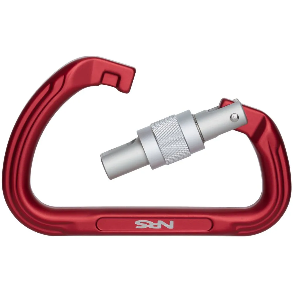 NRS Nuq Screw Lock Carabiner - Red/Silver