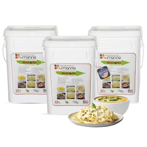 Numanna Triple Grab-n-Go Bucket 240 Servings GMO Free, No Added Preservatives Easy to Prepare Emergency Food Storage Bucket Family Meat Survival Pack Made in USA 25  Year Shelf Life