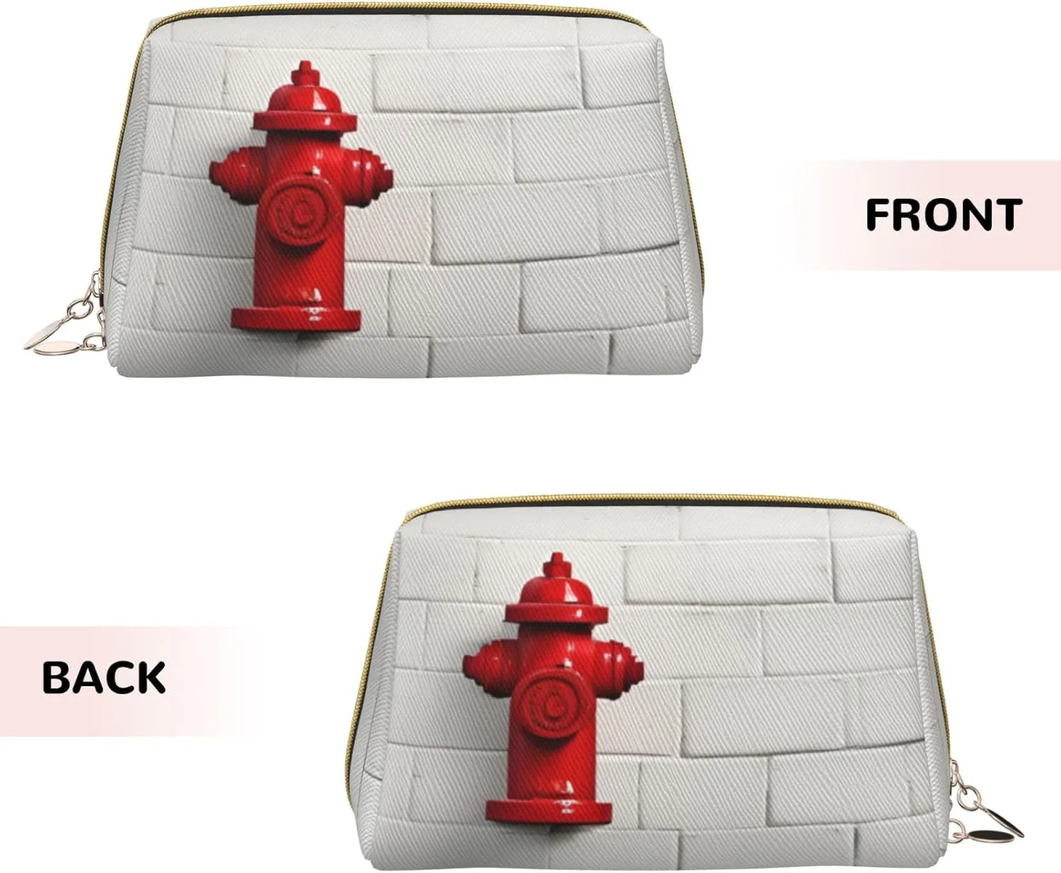 Old White Brick Wall Toiletry Pouch, Travel-Friendly Makeup Organizer For Makeup Brushes, Lipsticks