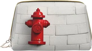 Old White Brick Wall Toiletry Pouch, Travel-Friendly Makeup Organizer For Makeup Brushes, Lipsticks