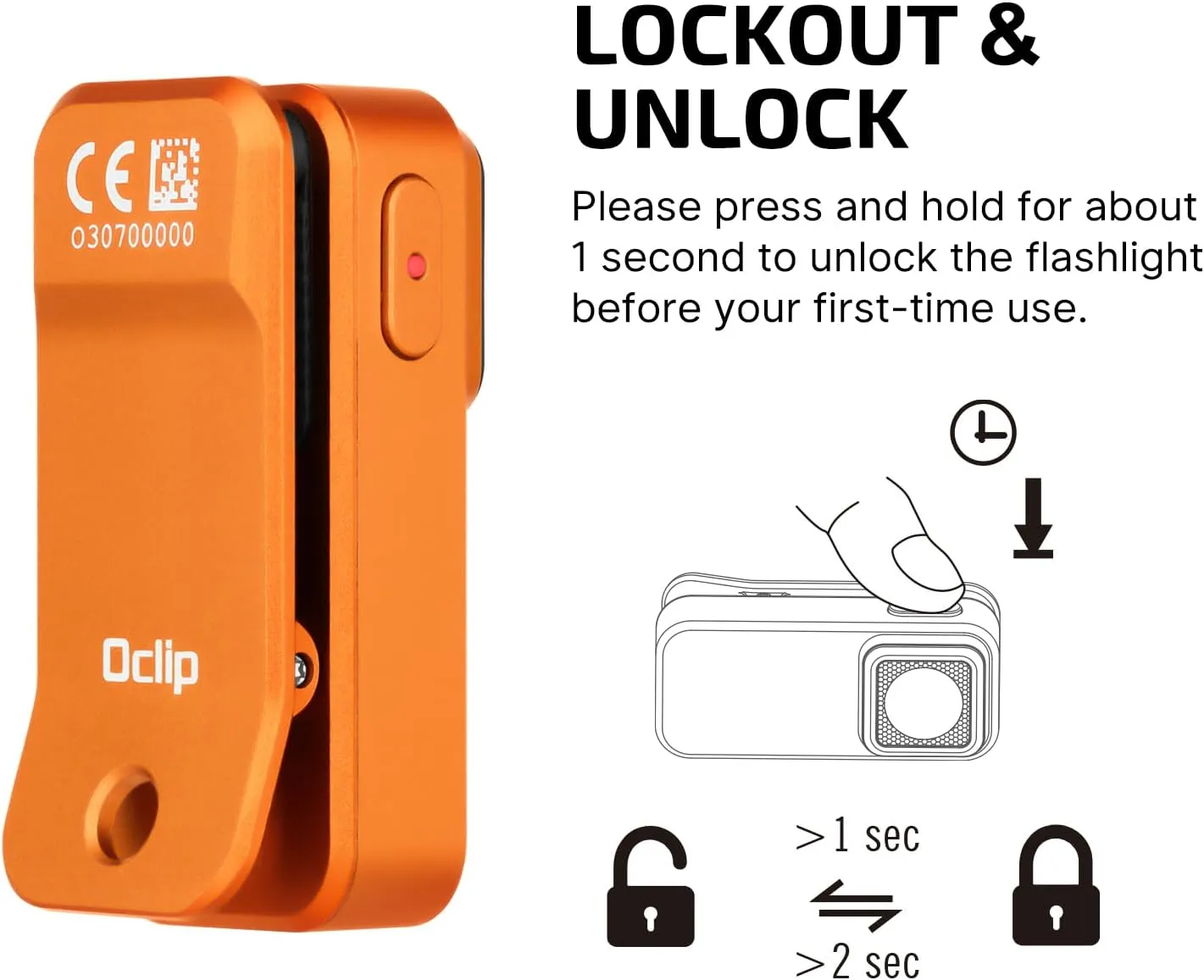 OLIGHT Oclip Rechargeable EDC Flashlight 300 Lumens Dual Sources Compact Pocket Clip Light, Convenient USB C Charging, Magnetic Flash Lights for Working, Cycling, Emergency, Signaling Tool(Orange)