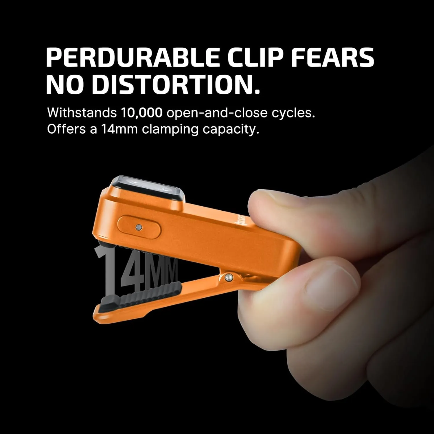 OLIGHT Oclip Rechargeable EDC Flashlight 300 Lumens Dual Sources Compact Pocket Clip Light, Convenient USB C Charging, Magnetic Flash Lights for Working, Cycling, Emergency, Signaling Tool(Orange)