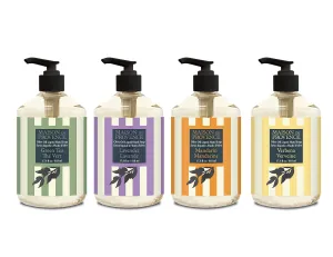 Olivia Care Liquid Hand Soap - Aromatic, Moisturizing with Organic Olive Oil, Anti-Bacterial, All-Natural Ingredients (Set of 4, Assorted Scents)