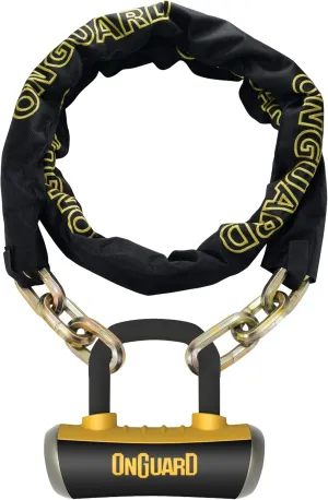 OnGuard 8019L Mastiff 6' x 3/8" Quad Chain Lock, Black