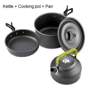 Outdoor Camping Cooking Set Lightweight Aluminum Products Camping Cooking Set Hiking and Outdoor Travel Easy to Carry
