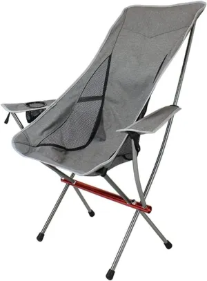 Outdoor Chair Camping High Back Chair Portable Folding Lawn Ultralight Seat Collapsible Backpacking Chair with Folding Chair Soft Armrests for Hiking