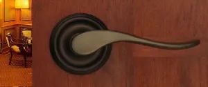 Pavilion by FPL- Solid Brass Passage Lever Set for Closet/Hallway Doors, 2-3/8" Backset, Satin Chrome Finish