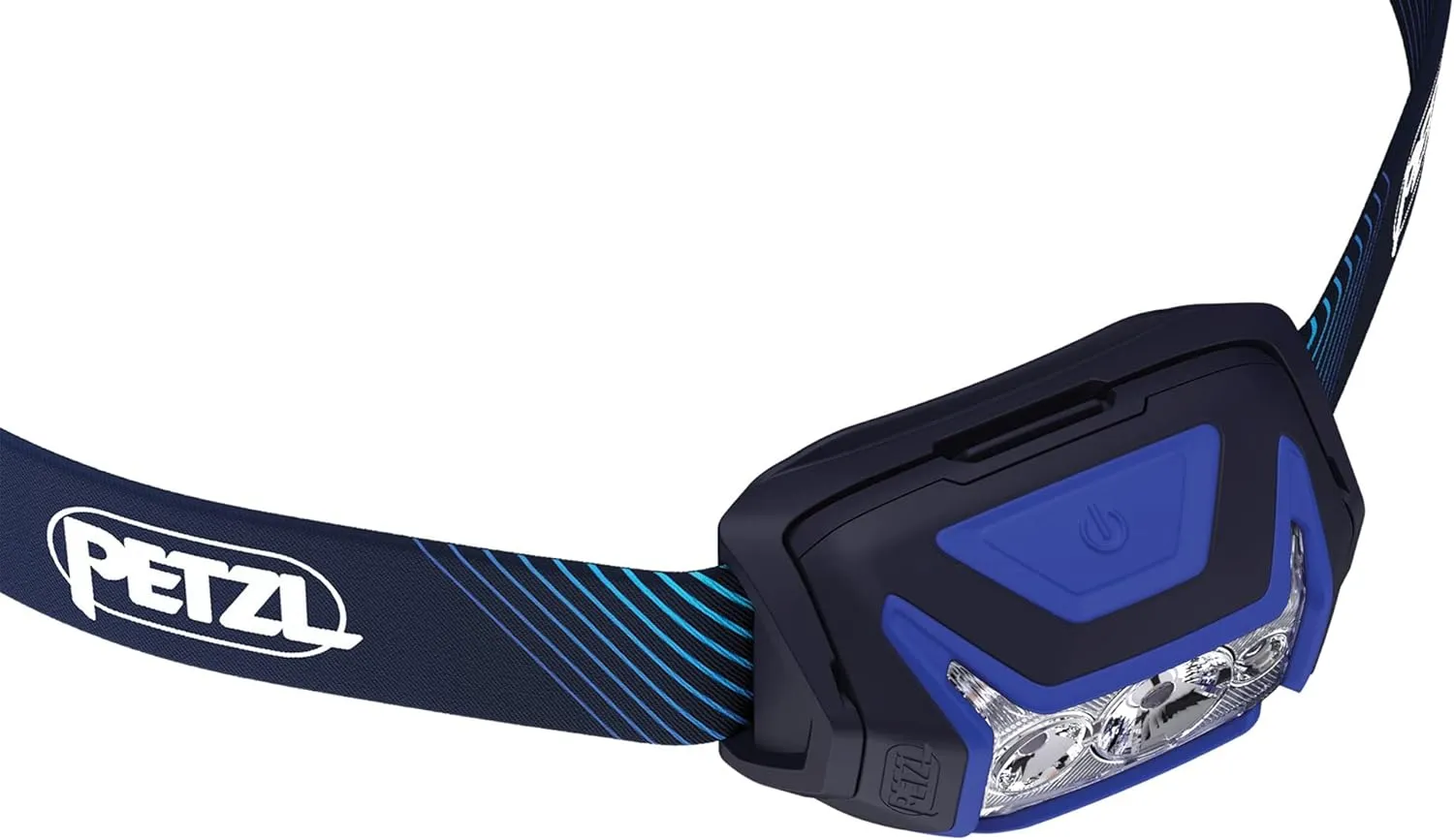 PETZL ACTIK CORE Headlamp - Powerful, Rechargeable 600 Lumen Light with Red Lighting for Hiking, Climbing, and Camping - Blue