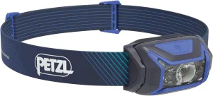 PETZL ACTIK CORE Headlamp - Powerful, Rechargeable 600 Lumen Light with Red Lighting for Hiking, Climbing, and Camping - Blue