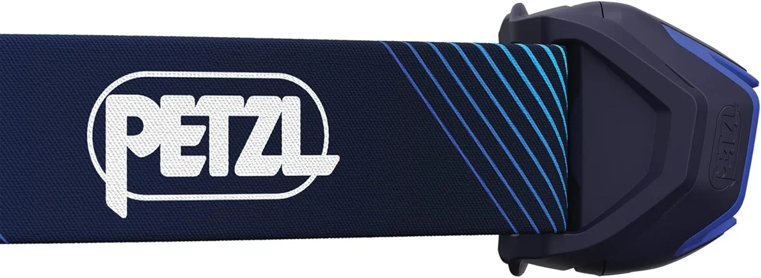 PETZL ACTIK CORE Headlamp - Powerful, Rechargeable 600 Lumen Light with Red Lighting for Hiking, Climbing, and Camping - Blue