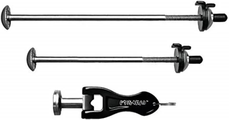 Pinhead Bicycle Locking Skewer Set, 2 Pack, Silver (PH-110)