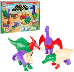 POPULAR PLAYTHINGS Magnetic Mix or Match Dinosaurs Toy Play Set, 12 Pieces