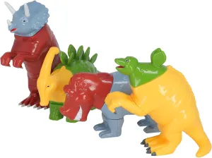 POPULAR PLAYTHINGS Mini Magnetic Mix or Match Dinosaurs Set of 4 Dinosaurs Triceratops, Stegosaurus, Parasaurolophus, and Tyrannosaurus Rex