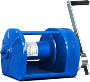 Portable Boat Trailer Winch, Heavy Duty Hand Winch with Hook, Manual Operated 2-Way Ratchet Winch, Caravan Puller for Car/Construction, Portable Hand Crank Trailer Towing for Truck,3 ton 30m