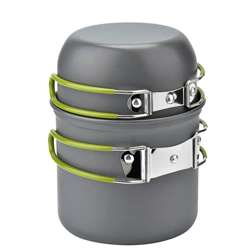 Pot Tableware Outdoor Set Kit Secure payments Big savings event Camping Equipment Hiking Picnic Cooking Travel BBQ Outdoor Cookware Kitchen Aluminum