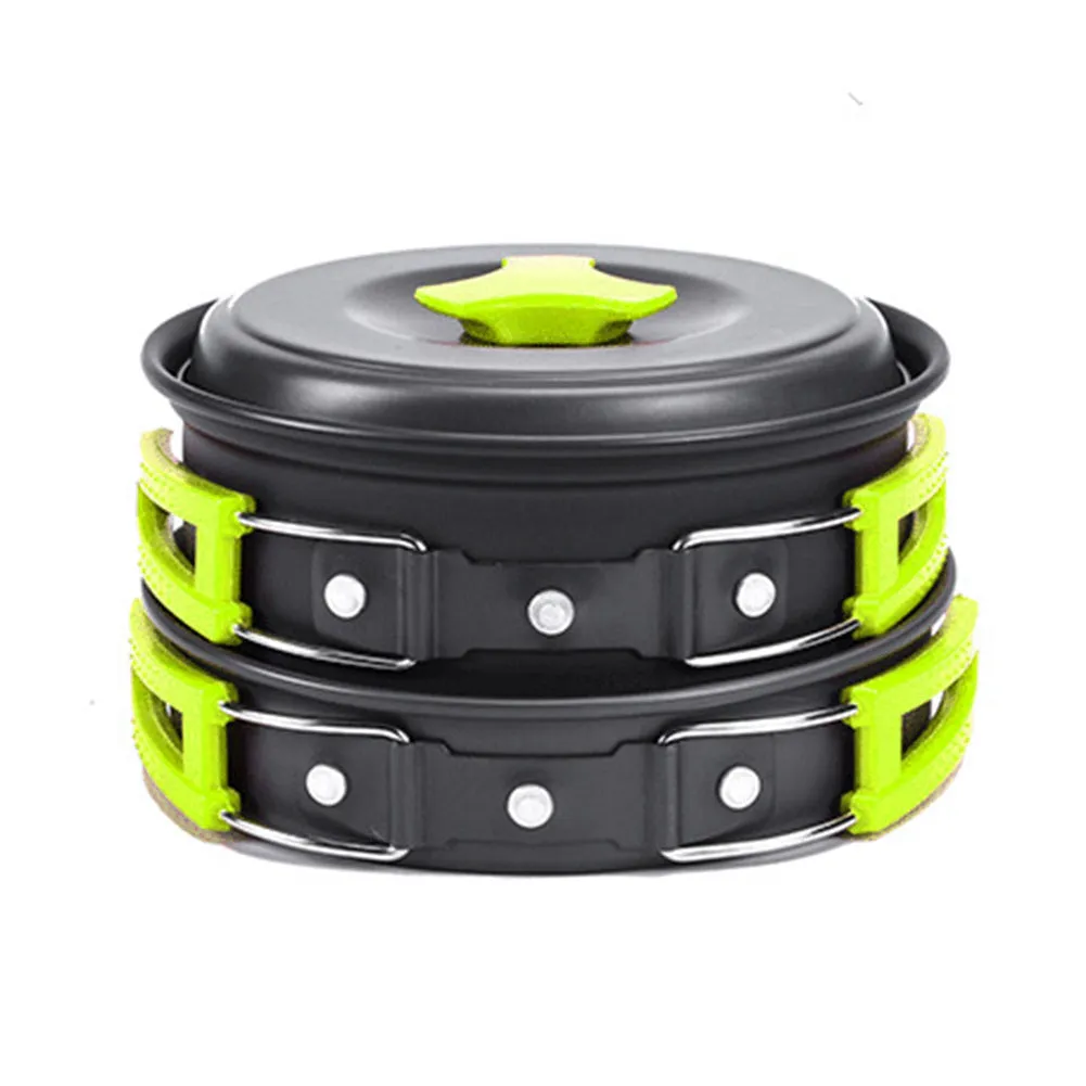 Pot Tableware Outdoor Set Kit Secure payments Big savings event Camping Equipment Hiking Picnic Cooking Travel BBQ Outdoor Cookware Kitchen Aluminum