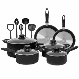 Pots Free High-capacity functionality BPA 15-Piece Pans & Set Nonstick Utensils Kitchen Curated collection w/