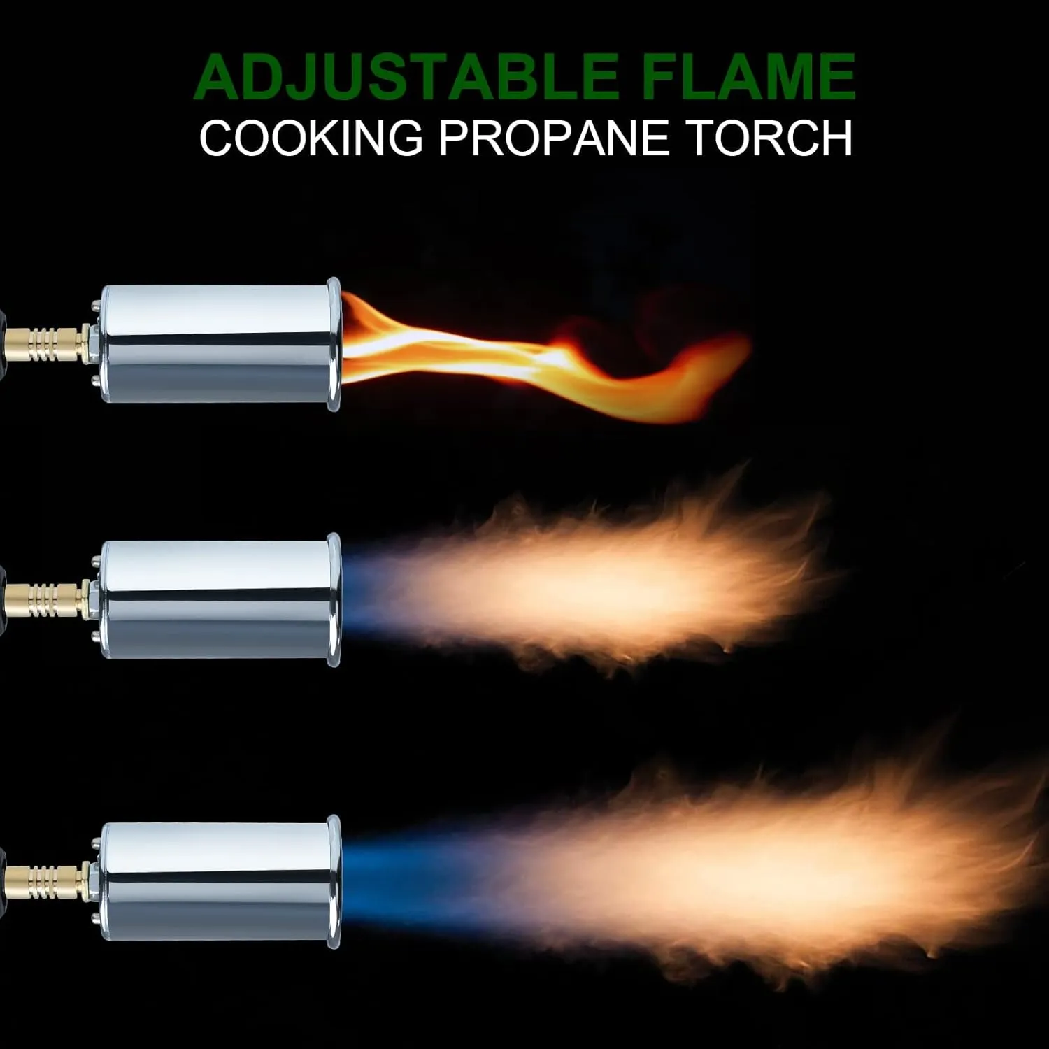 Powerful Propane Torch Head, Campfire Starter, Charcoal Lighter, Welding Torch Head by MAPP, MAP/PRO, for Searing Steak, Soldering, Brazing, Stripping Paint(Tank Not Included)